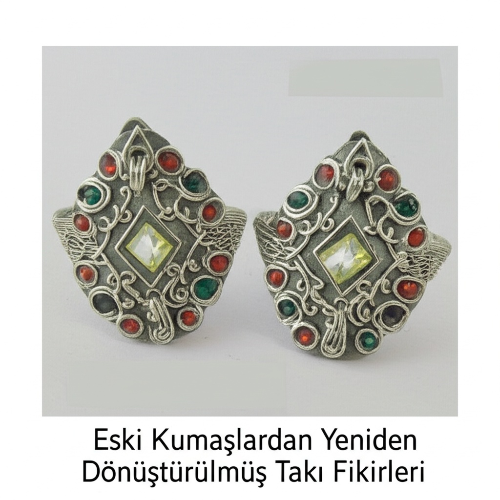 Eski Kumaşlardan Yeniden Dönüştürülmüş Takı Fikirleri